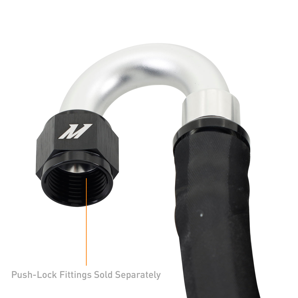 Mishimoto Push Lock Hose, Black, -10AN, 240in Length - MMHOSE-PL-10-240 by Mishimoto - detail view