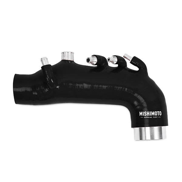 Mishimoto 08 Subaru WRX Black Silicone Induction Hose - MMHOSE-SUB-08IHBK for 2008-2014 Subaru Impreza - angle view
