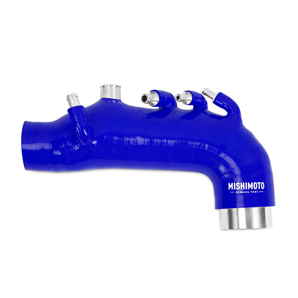 Mishimoto 08 Subaru WRX Blue Silicone Induction Hose - MMHOSE-SUB-08IHBL for 2008-2014 Subaru Impreza - angle view