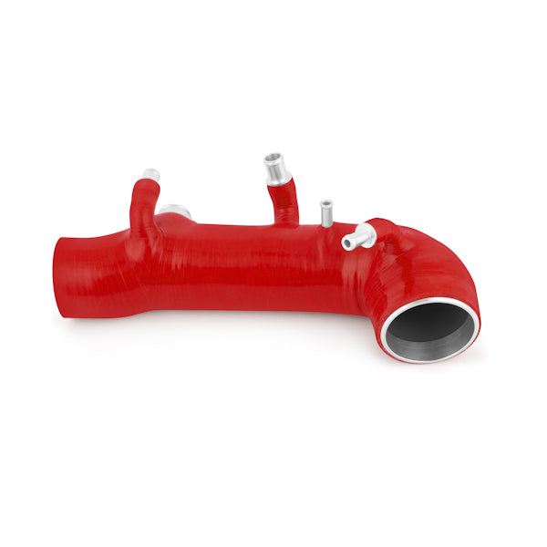 Mishimoto 01-07 Subaru WRX / WRX STI Red Silicone Induction Hose - MMHOSE-SUB-IHRD for 2002-2014 Subaru Impreza - angle view