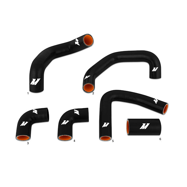 Mishimoto 90-95 Chevy Corvette ZR1 Black Silicone Hose Kit - MMHOSE-VET-90BK for 1990-1995 Chevrolet Corvette - angle view