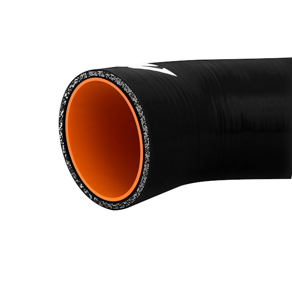 Mishimoto 01-07 Subaru WRX Silicone 80mm Airbox Hose - Black - MMHOSE-WRX-AM8BK for 2002-2007 Subaru Impreza - angle view