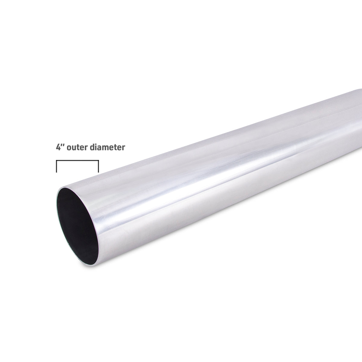 Mishimoto Universal Aluminum Intercooler Tubing 4in. OD - Straight - MMICP-AL-40 by Mishimoto - angle view
