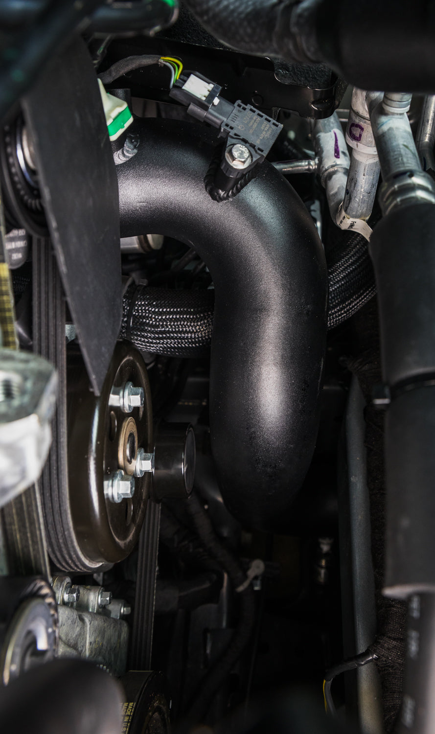 Mishimoto 21+ Bronco 2.3L Intercooler Pipe Kit Micro Wrinkle Black - MMICP-BR23-21MWBK for 2021-2026 Ford Bronco - installed 