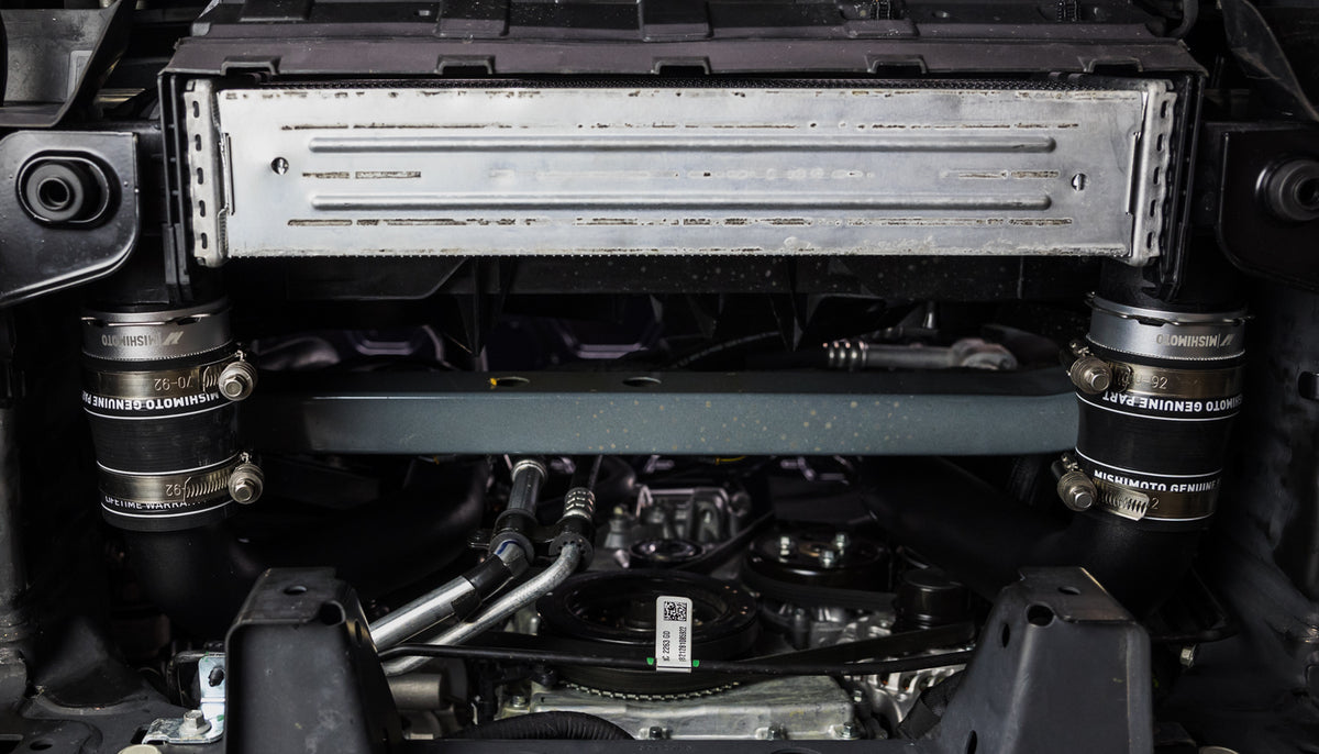 Mishimoto 21+ Bronco 2.3L ICP Kit Upgrade (Stock Location INT) BK - MMICP-BR23-21USBK for 2021-2026 Ford Bronco - rear view