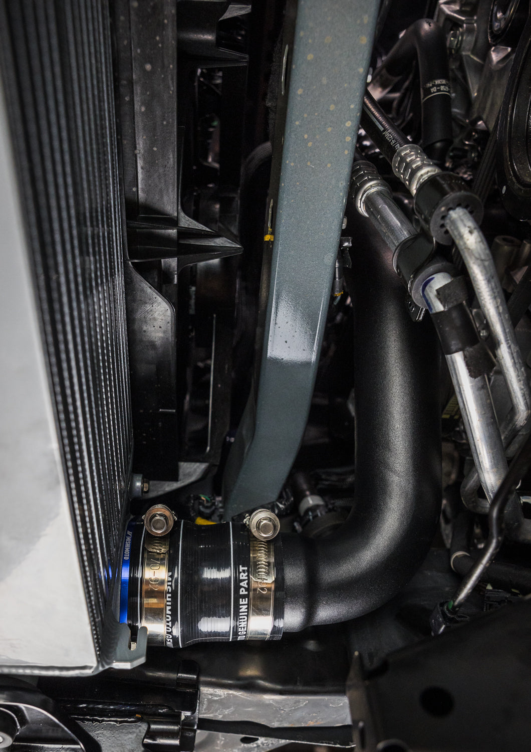 Mishimoto 21+ Bronco 2.3L Intercooler Pipe Kit Micro Wrinkle Black - MMICP-BR23-21MWBK for 2021-2026 Ford Bronco - side view