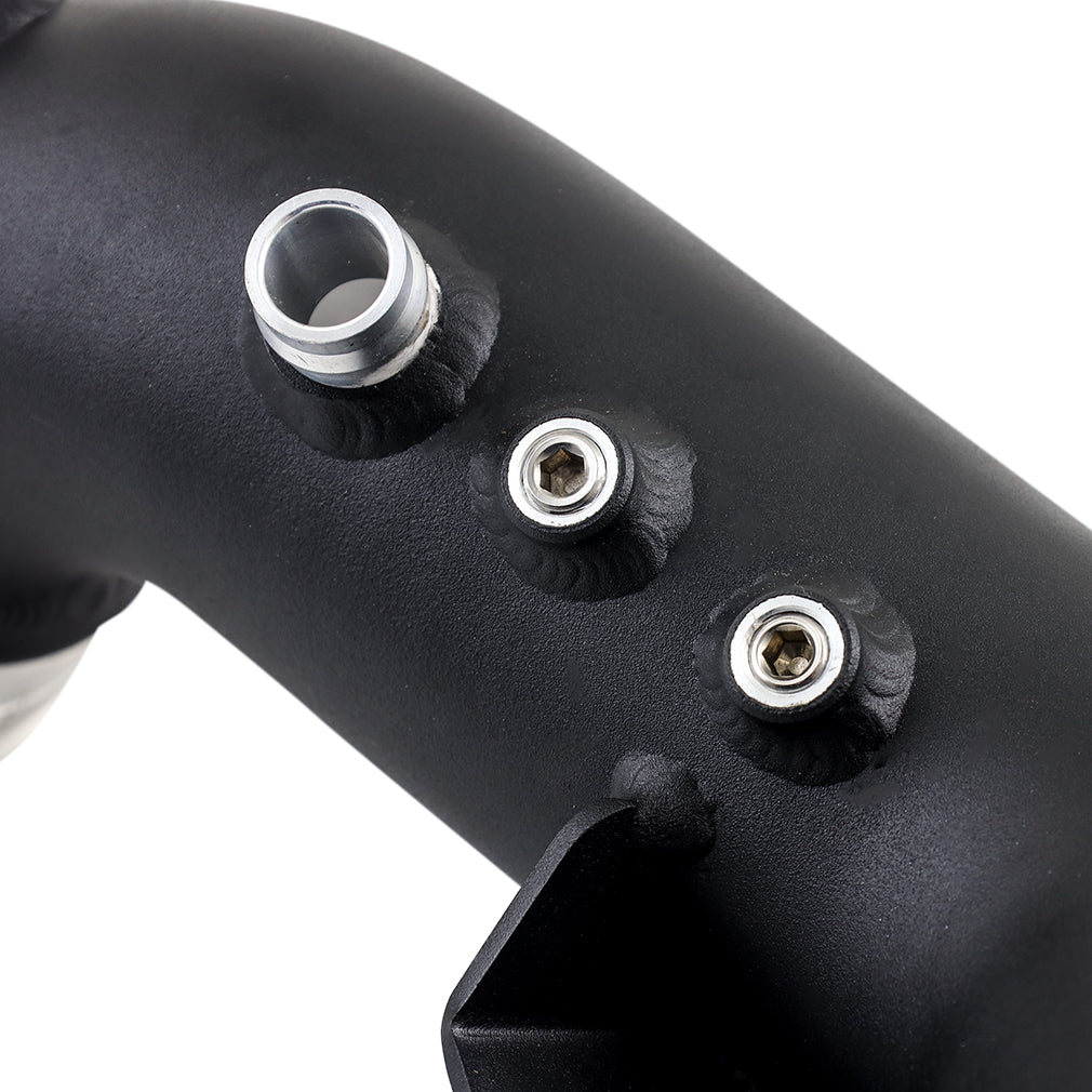 Mishimoto BMW N55 Charge Pipe (F2X F3X) 335i 435i - MMICP-N55-11 for 2011-2017 BMW X3 - angle view