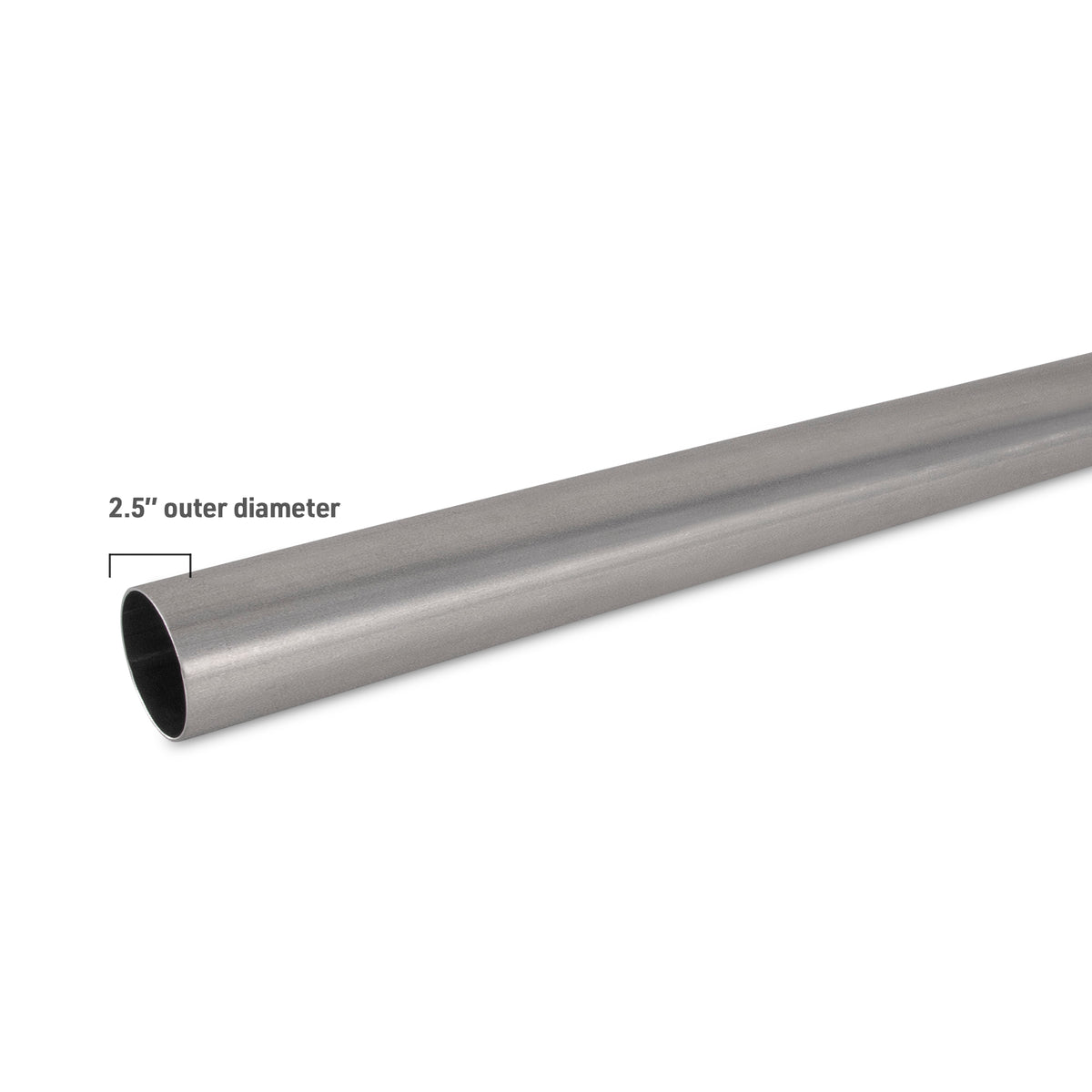 Mishimoto Universal 304SS Exhaust Tubing 2.5in. OD - Straight - MMICP-SS-250 by Mishimoto - angle view
