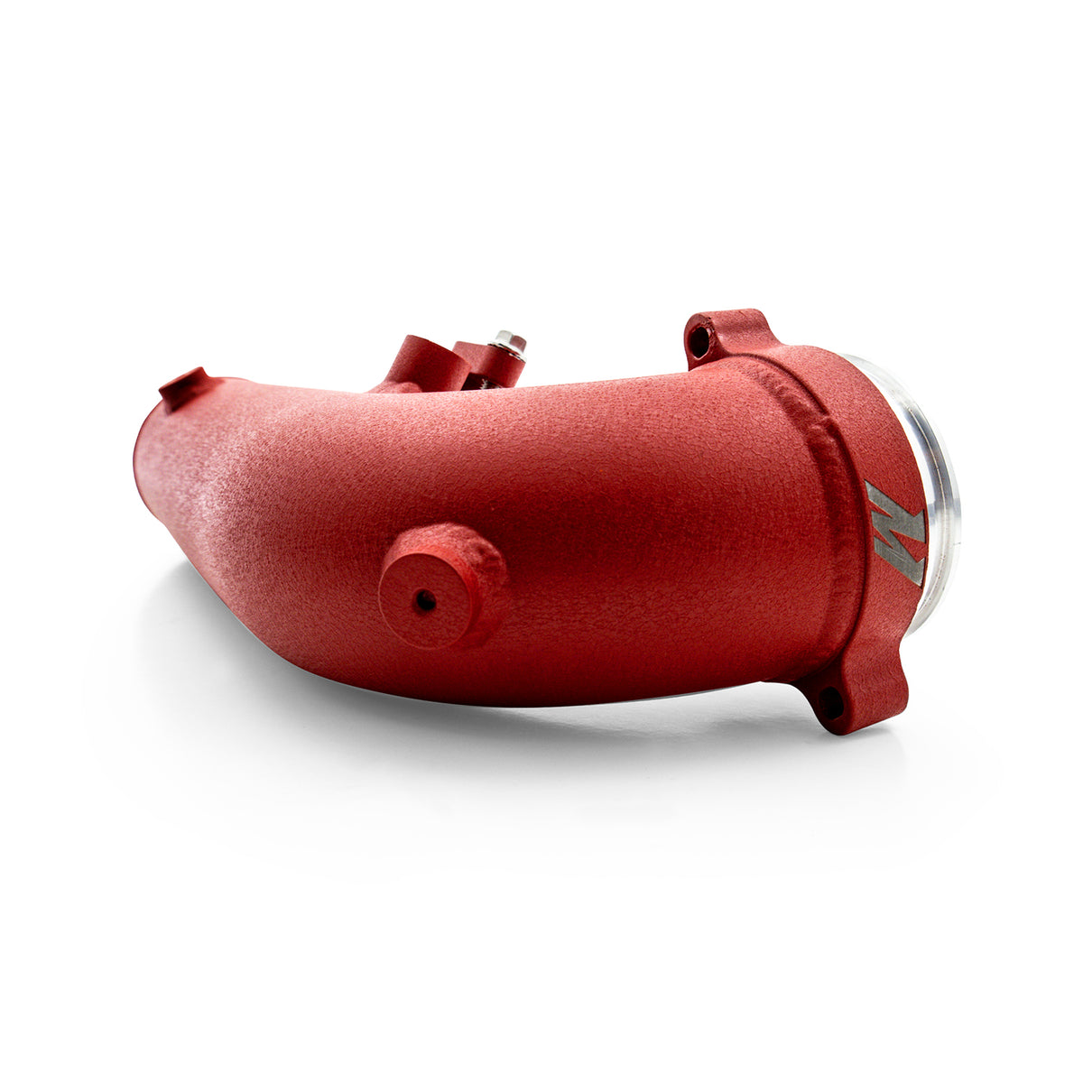 Mishimoto 2020+ Toyota Supra Charge Pipe Kit - Red - MMICP-SUP-20RD for 2020-2025 BMW 3 Series - angle view