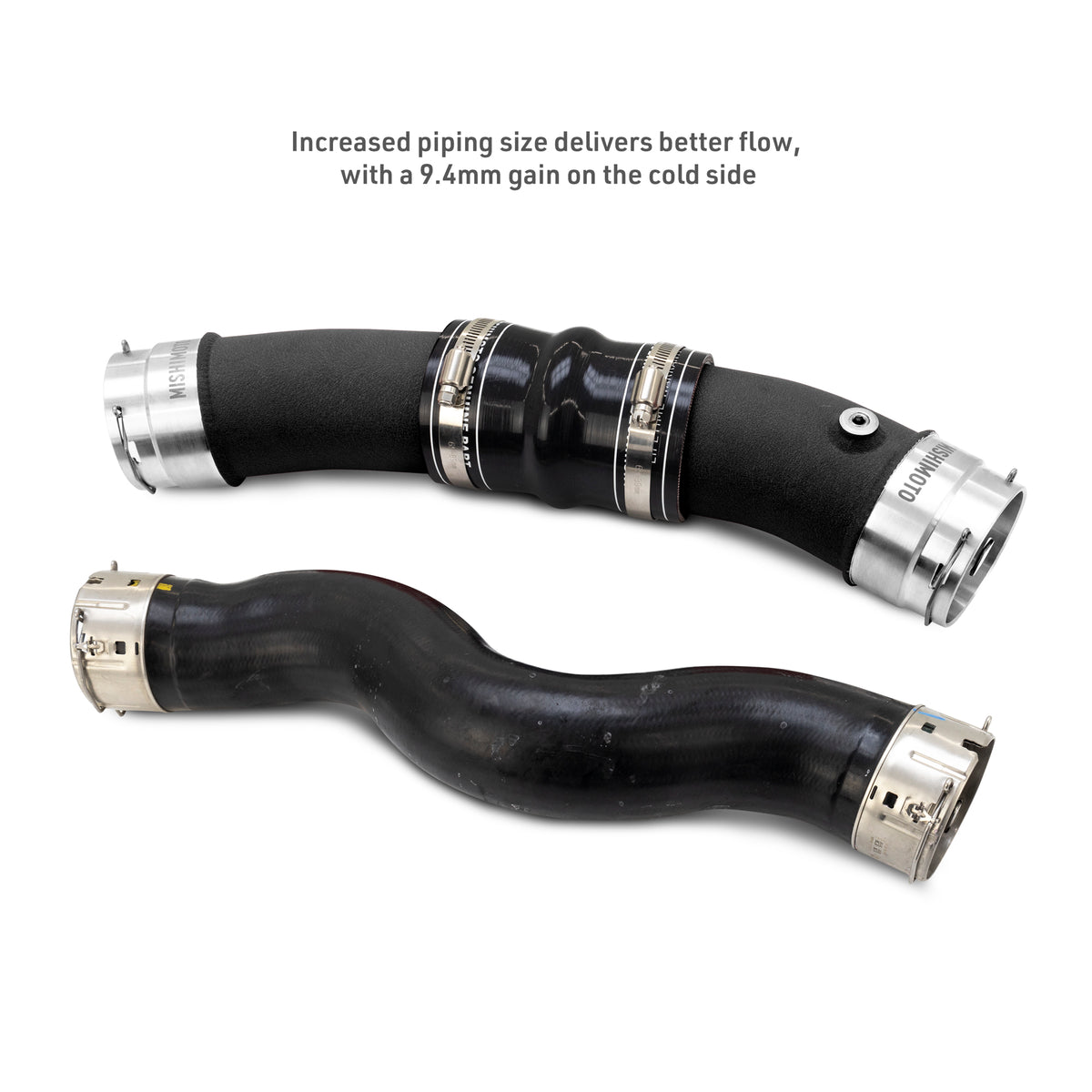 Mishimoto 2024+ Toyota Tacoma Intercooler Pipe Kit - Black - MMICP-TAC-24BK for 2024-2026 Toyota Land Cruiser - angle view
