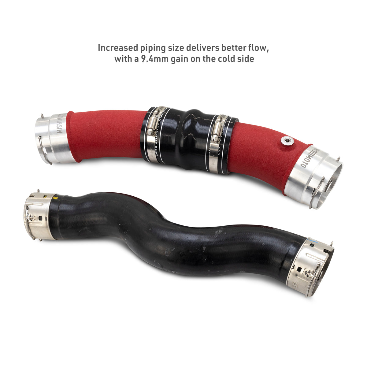 Mishimoto 2024+ Toyota Tacoma Intercooler Pipe Kit - Red - MMICP-TAC-24RD for 2024-2026 Toyota Land Cruiser - close-up