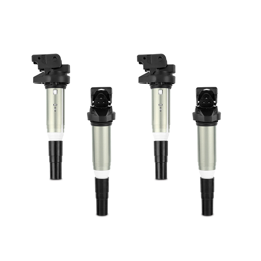 Mishimoto 2002+ BMW M54/N20/N52/N54/N55/N62/S54/S62 Four Cylinder Ignition Coil Set of 4 - MMIG-BMW-0204 for 2002-2018 BMW 3 