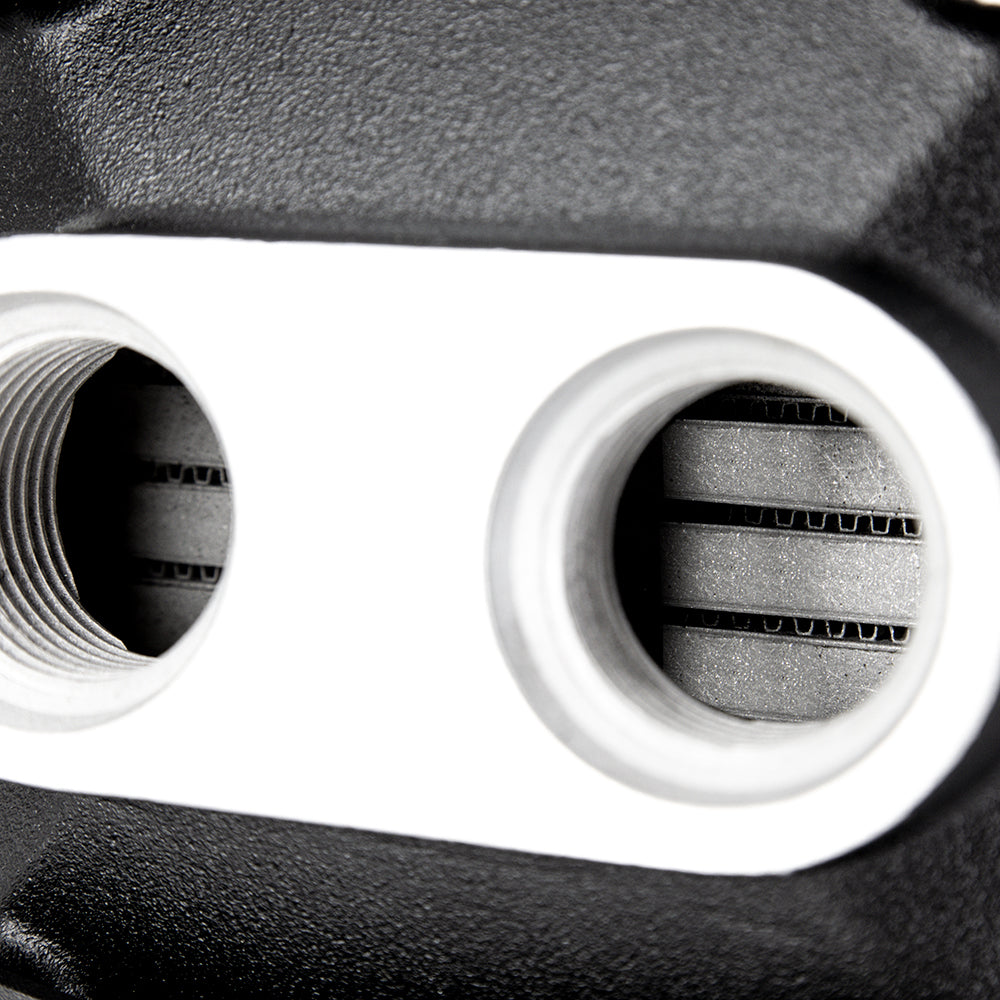 Mishimoto Universal Air-To-Water Intercooler Dual Pass (500hp) - Opposite Side Inlet/Outlet - MMINT-A2W-DPR-1 by Mishimoto - 