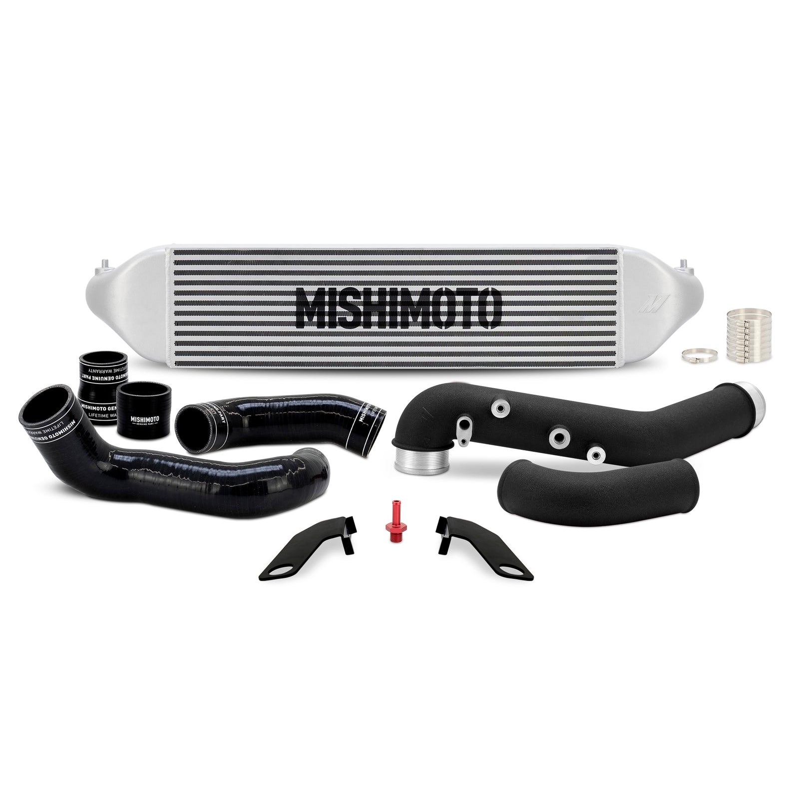 Mishimoto 2023+ Honda Civic Type-R Intercooler Kit w/Pipes - Silver Intercooler/Black Pipes - MMINT-CTR-23KSLBK