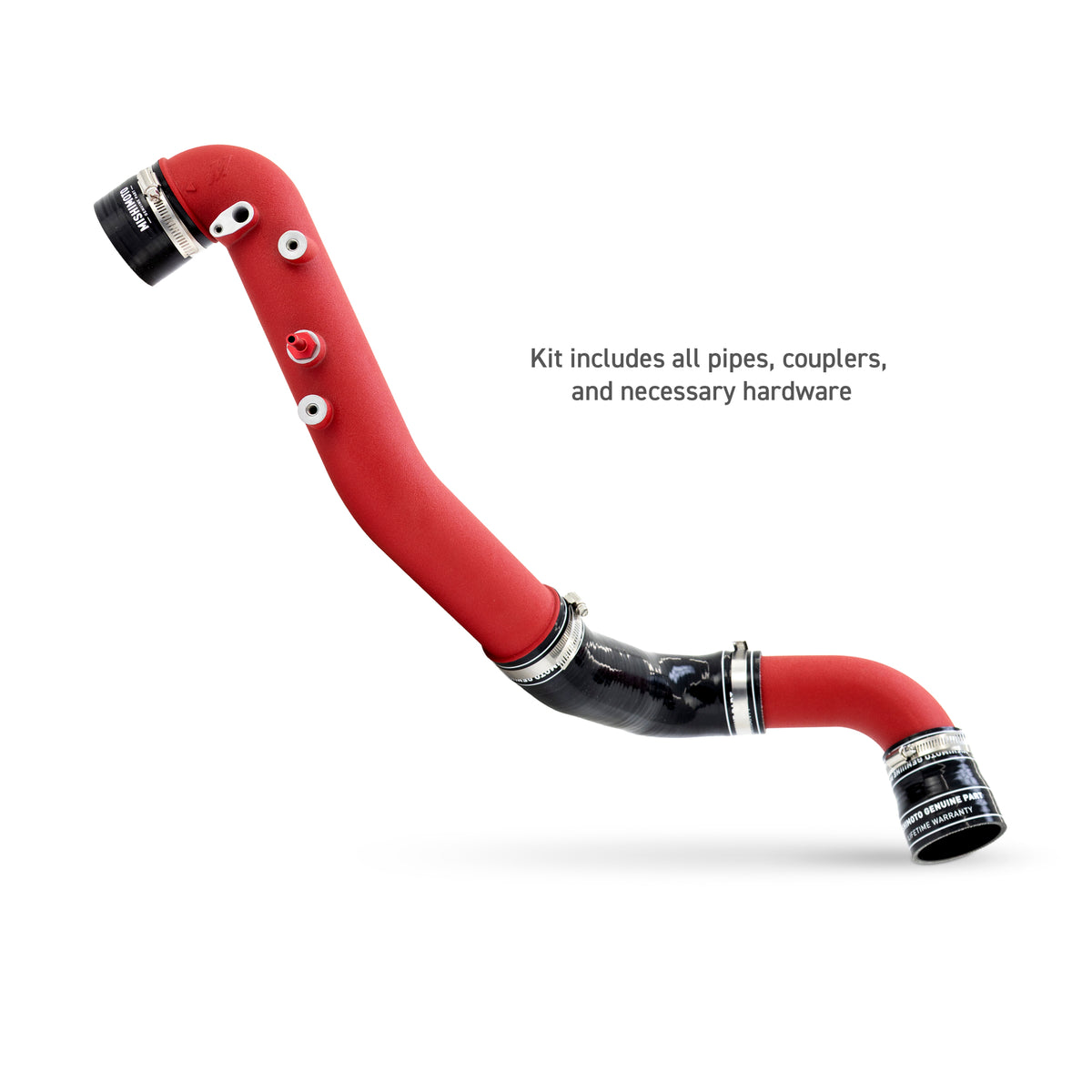 Mishimoto 2023+ Honda Civic Type-R Intercooler Kit w/Pipes - Silver Intercooler/Red Pipes - MMINT-CTR-23KSLRD for 2023-2026 H