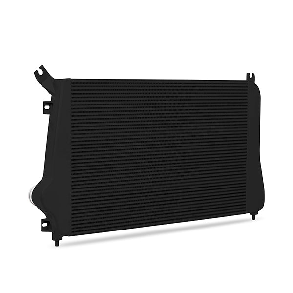 Mishimoto 11+ Chevrolet/GMC Duramax Intercooler (Black) - MMINT-DMAX-11BK for 2011-2016 Chevrolet Silverado 2500 - angle view