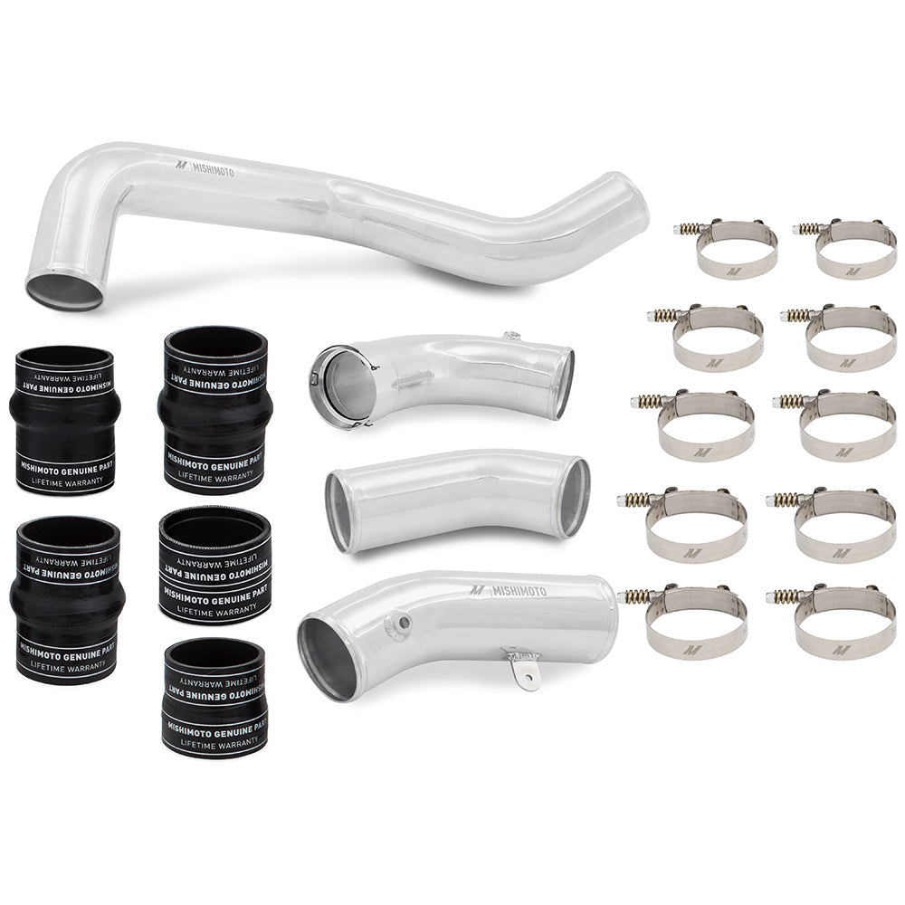 Mishimoto 17-19 GM L5P Duramax Intercooler Kit - Silver w/ Polished Pipes - MMINT-DMAX-17KSLP for 2017-2019 Chevrolet Silvera