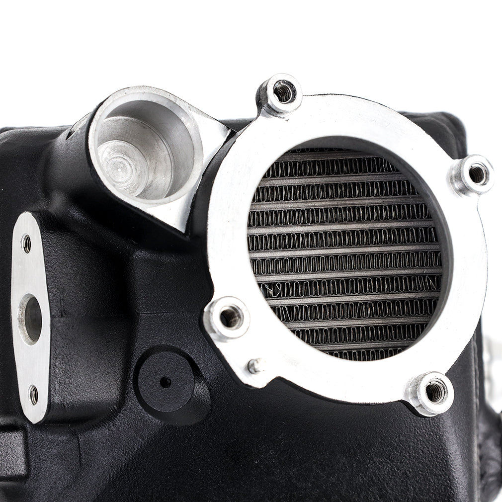 Mishimoto 12-16 BMW F10 M5 Intercooler Kit (Wrinkle Black) - MMINT-F10-12WBK for 2012-2016 BMW M6 - detail view