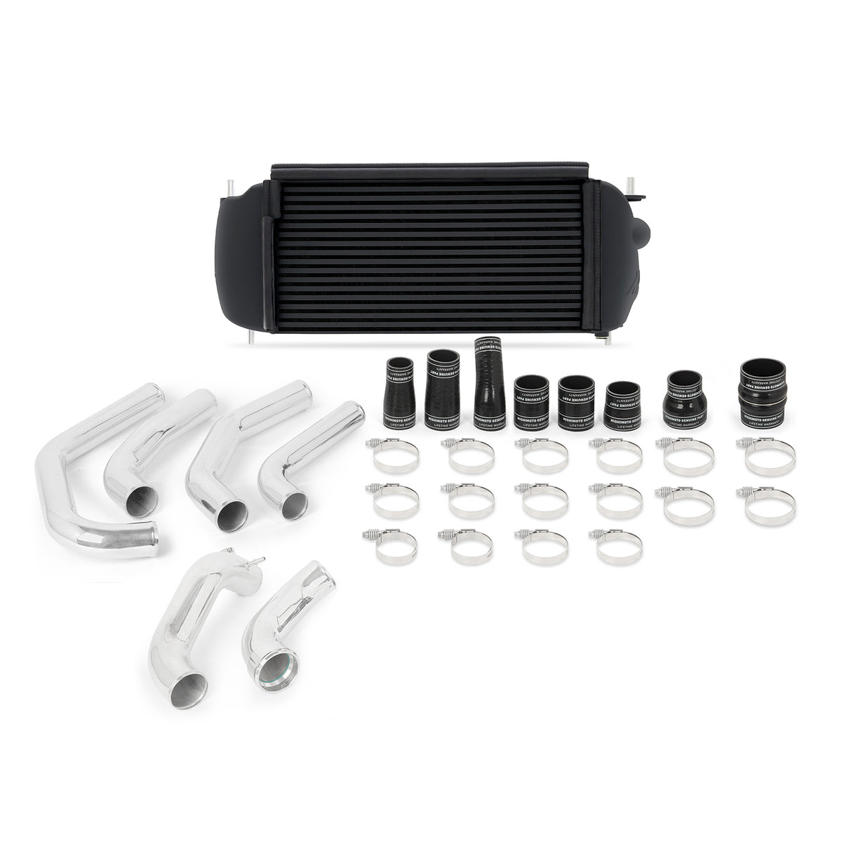 Mishimoto 15-17 Ford F-150 EcoBoost 2.7L Black Performance Intercooler Kit w/ Polished Pipes - MMINT-F27T-15KPBK