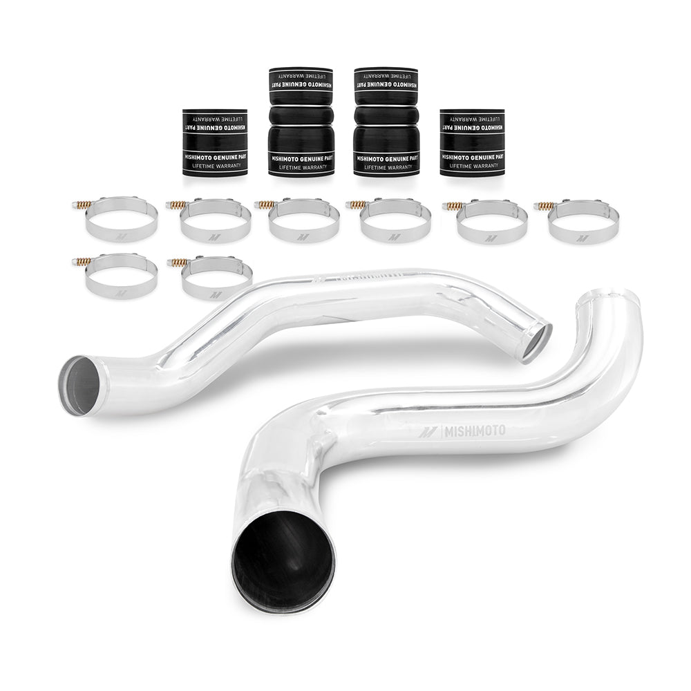 Mishimoto 99-03 Ford 7.3L Powerstroke PSD Silver Intercooler Kit w/ Polished Pipes - MMINT-F2D-99KSLP for 1999-2003 Ford F 25