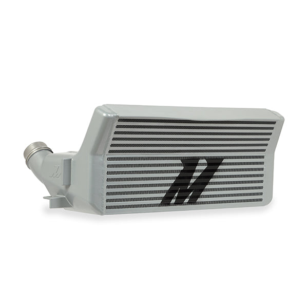 Mishimoto 12-18 BMW F22/F30/F87 Intercooler (I/C ONLY) - Silver - MMINT-F30-12SL for 2014-2021 BMW 2 Series - angle view