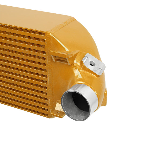 Mishimoto 2013+ Ford Focus ST Gold Intercooler w/ Black Pipes - MMINT-FOST-13KBGD for 2013-2018 Ford Focus ST - side view