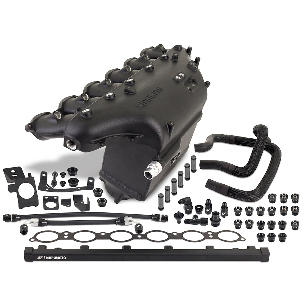 Mishimoto 2021+ BMW G80 M3/M4 Performance Intercooler - Black - MMINT-G80-21BK for 2020-2025 BMW X4 - installed view