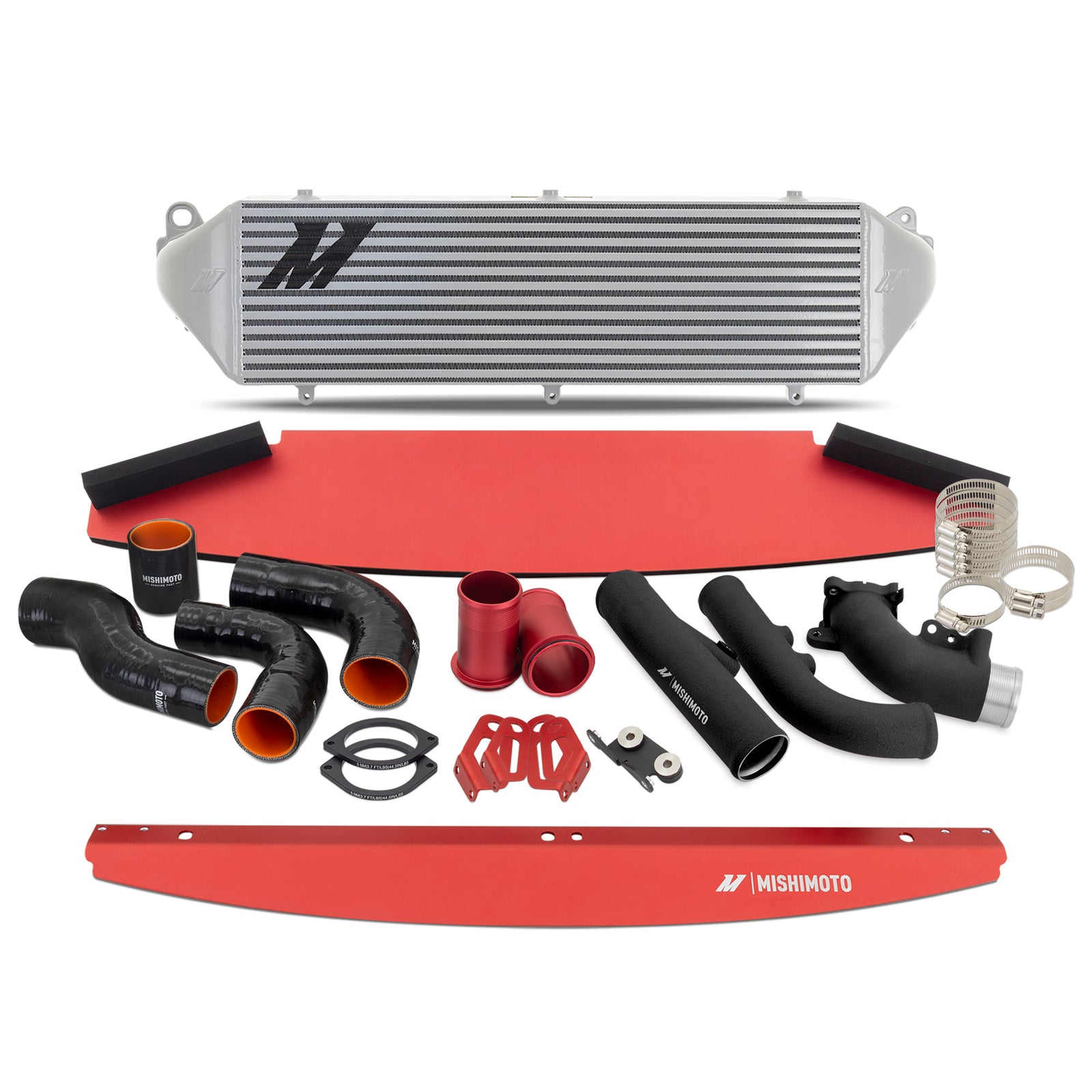 Mishimoto 2023+ Toyota GR Corolla Intercooler & Pipe Kit - Silver Cooler - Black Pipes - MMINT-GRC-23KSLBK
