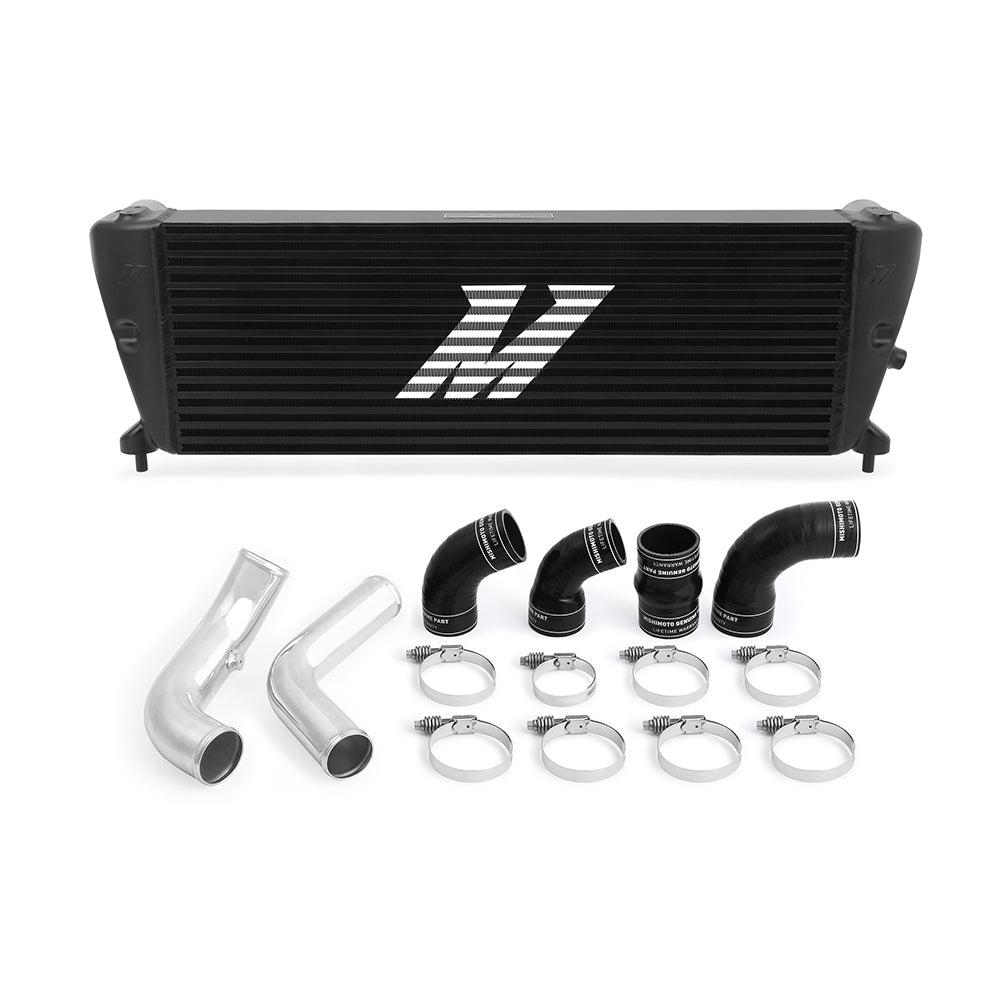 Mishimoto Ford Ranger 3.2L Diesel Intercooler Kit 2011+ Black w/ Polished Pipes - MMINT-RGR-11KBKP