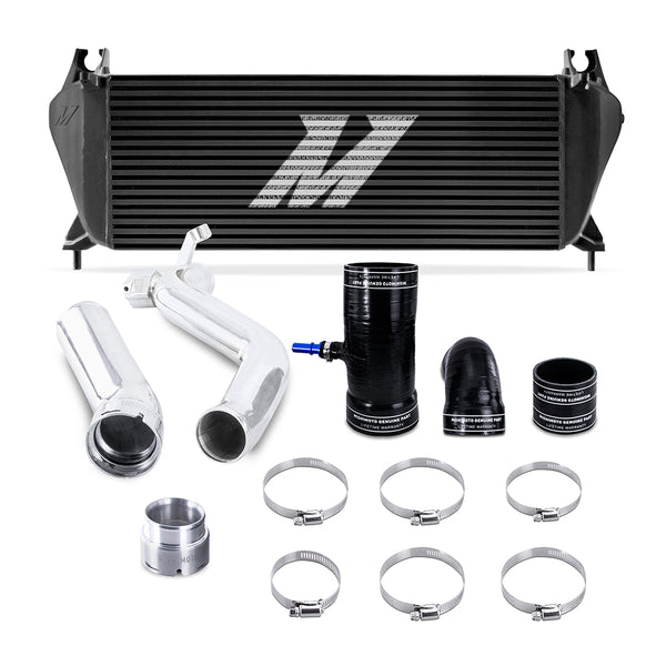 Mishimoto 19+ Ford Ranger 2.3L EcoBoost Intercooler Kit - Black + Polished Pipes - MMINT-RGR-19KBKP