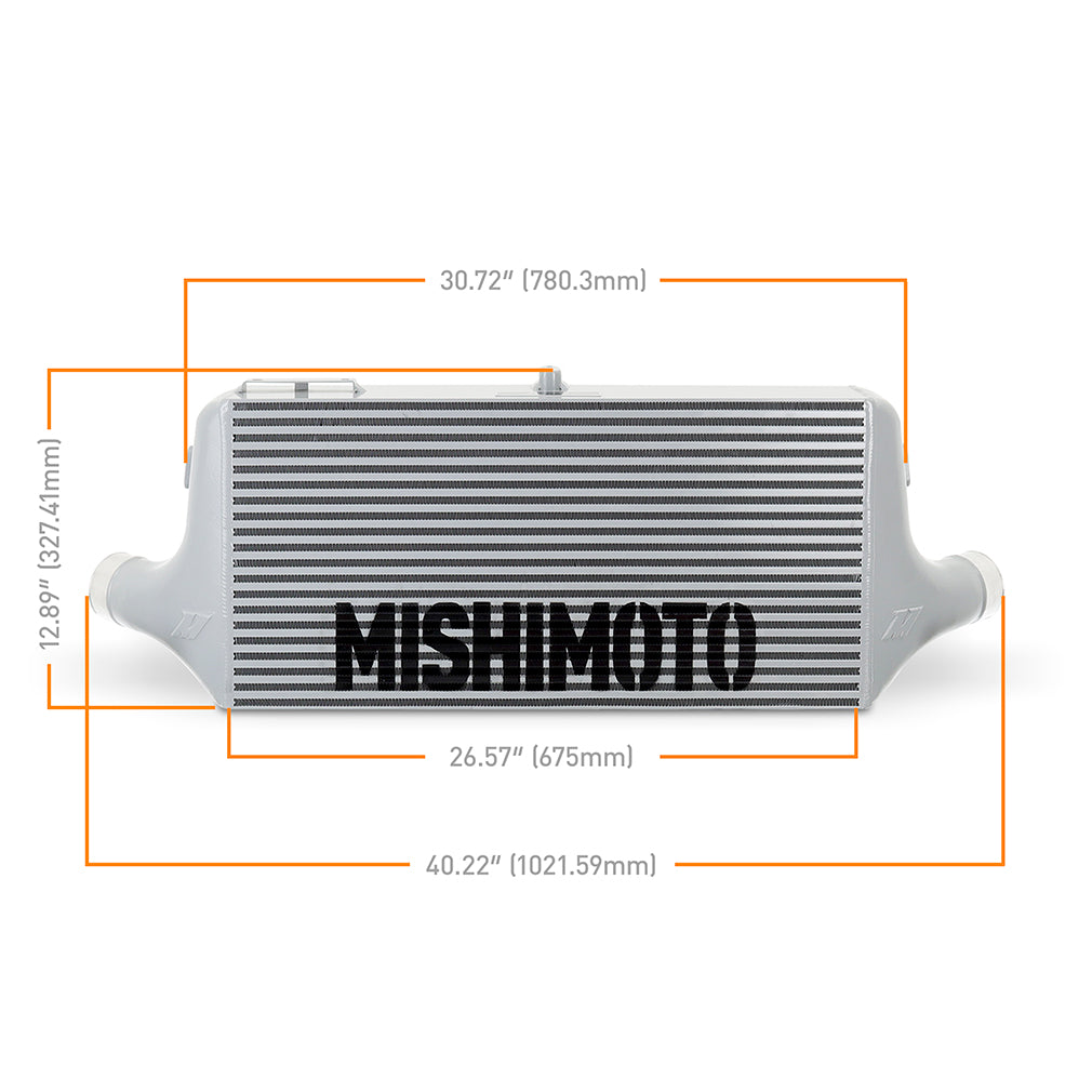 Mishimoto Universal L-Line Intercooler - Black - MMINT-ULBK by Mishimoto - side view