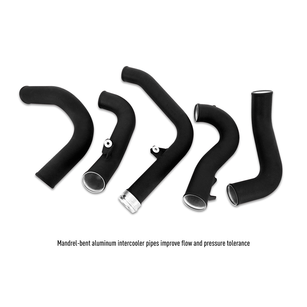 Mishimoto 2022+ WRX Front Mount Intercooler Kit BK Core MWBK Pipes - MMINT-WRX-22BKBK for 2022-2025 Subaru WRX - close-up
