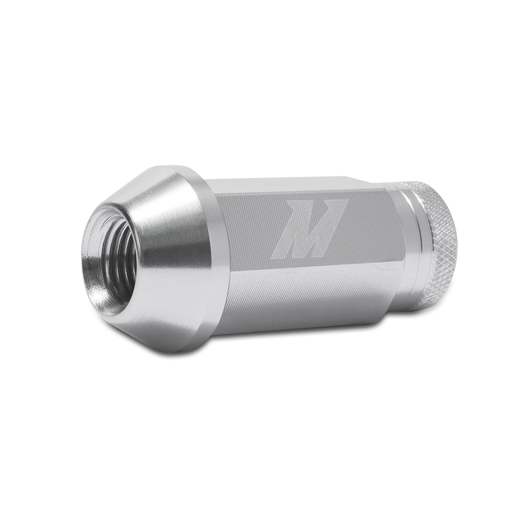 Mishimoto Aluminum Locking Lug Nuts M12x1.5 20pc Set Silver - MMLG-15-20LSL for 2013-2018 Ford Focus ST - installed view