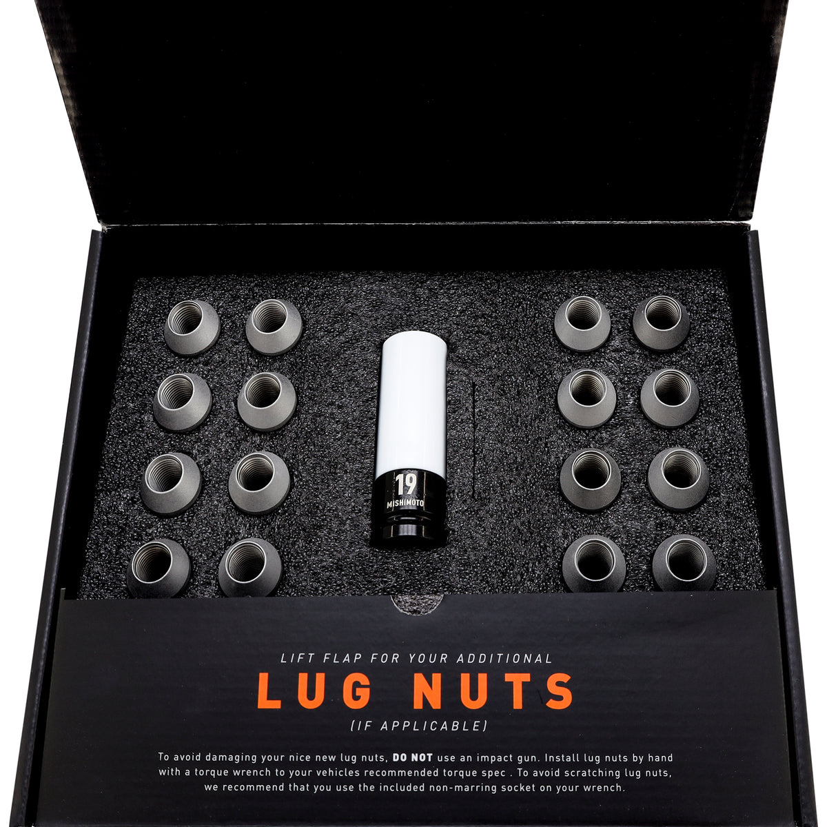 Mishimoto Steel Locking Lug Nuts M14x1.5 20pc Set Silver - MMLG-M14-20LSL for 2007-2025 Acura MDX - detail view