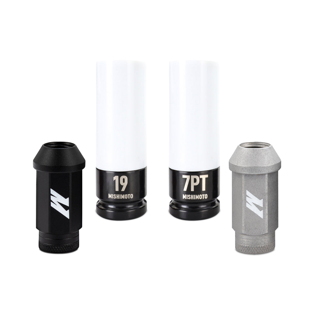 Mishimoto Steel Locking Lug Nuts M14x1.5 24pc Set Silver - MMLG-M14-24LSL for 1999-2025 Cadillac Escalade - close-up