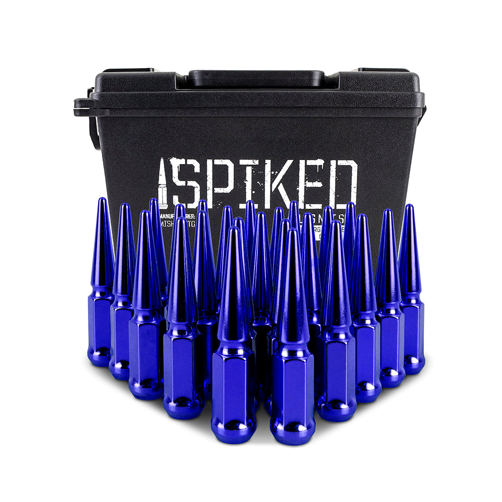 Mishimoto Mishimoto Steel Spiked Lug Nuts M12 x 1.5 24pc Set Blue - MMLG-SP1215-24BL for 1995-2023 Toyota Tacoma - installed 