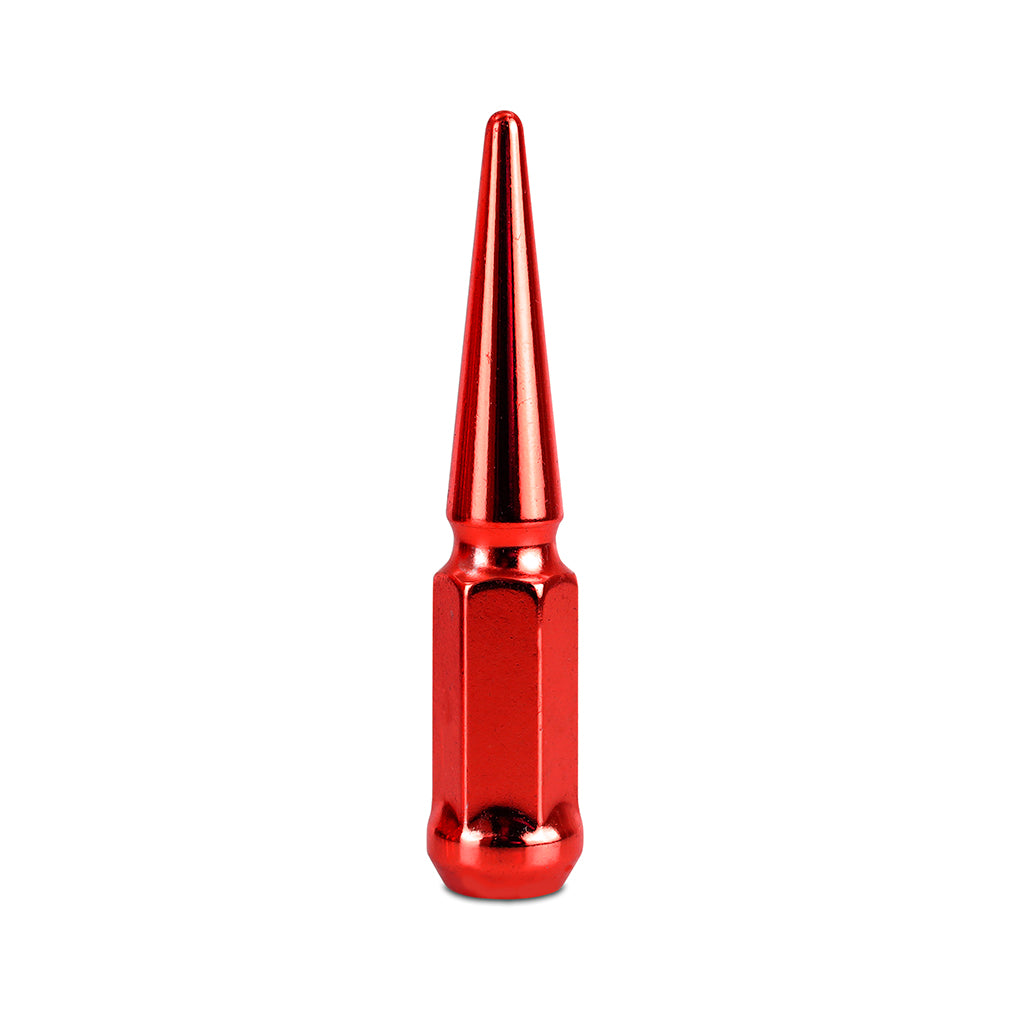 Mishimoto Mishimoto Steel Spiked Lug Nuts M14 x 1.5 32pc Set Red - MMLG-SP1415-32RD for 2003-2025 Chevrolet Express 3500 - in