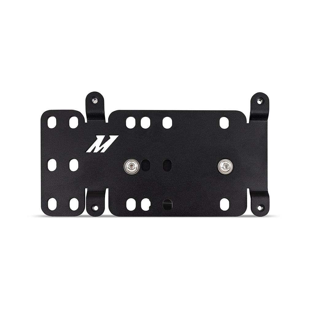 Mishimoto 2021+ Ford Bronco Plastic Bumper License Plate Relocation - MMLP-BR-21S for 2021-2026 Ford Bronco - angle view