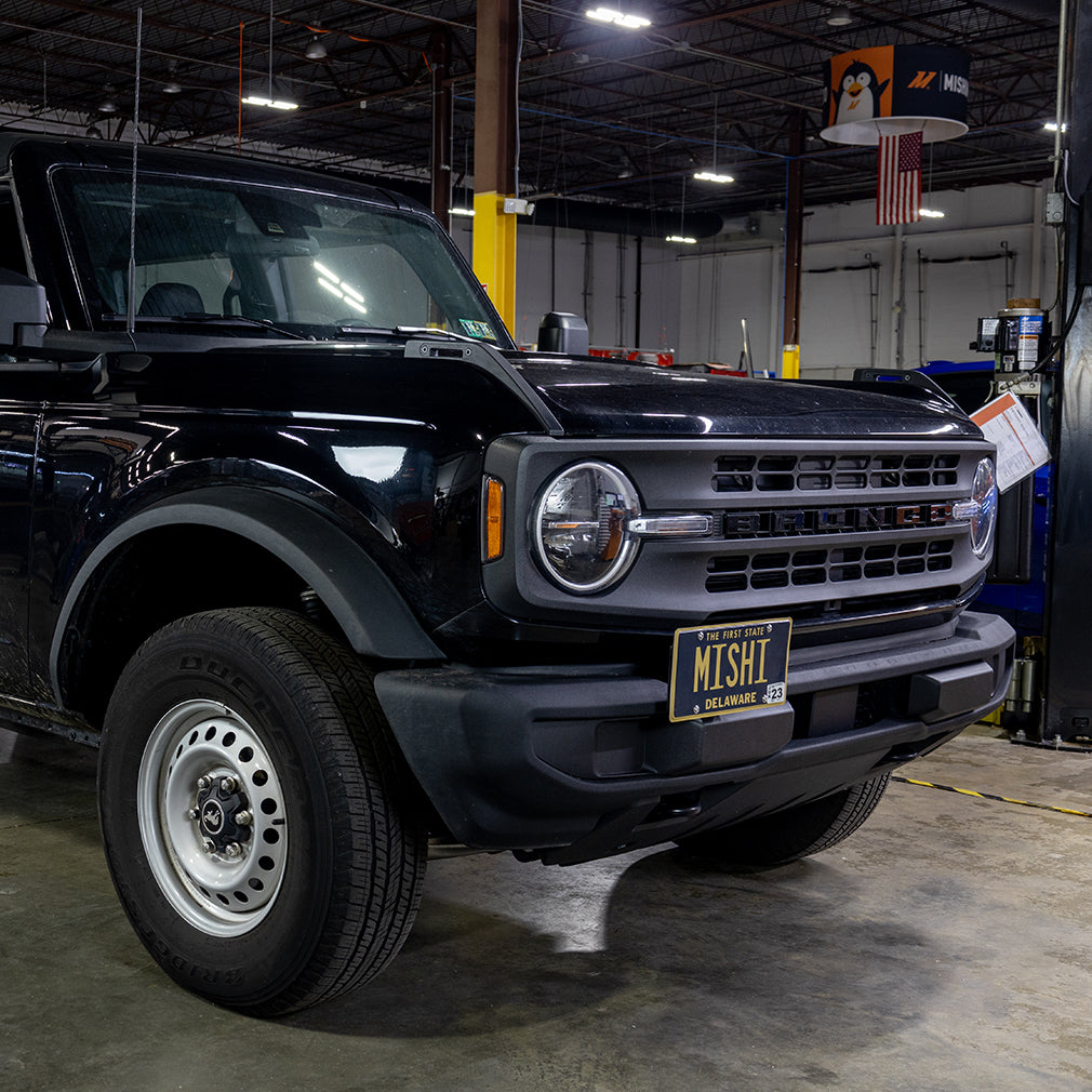 Mishimoto 2021+ Ford Bronco Plastic Bumper License Plate Relocation - MMLP-BR-21S for 2021-2026 Ford Bronco - alternate view