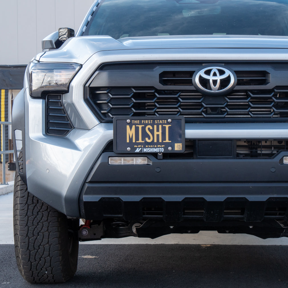 Mishimoto 2024+ Toyota Tacoma License Plate Relocation Kit - MMLP-TAC-24 for 2024-2026 Toyota Tacoma - angle view