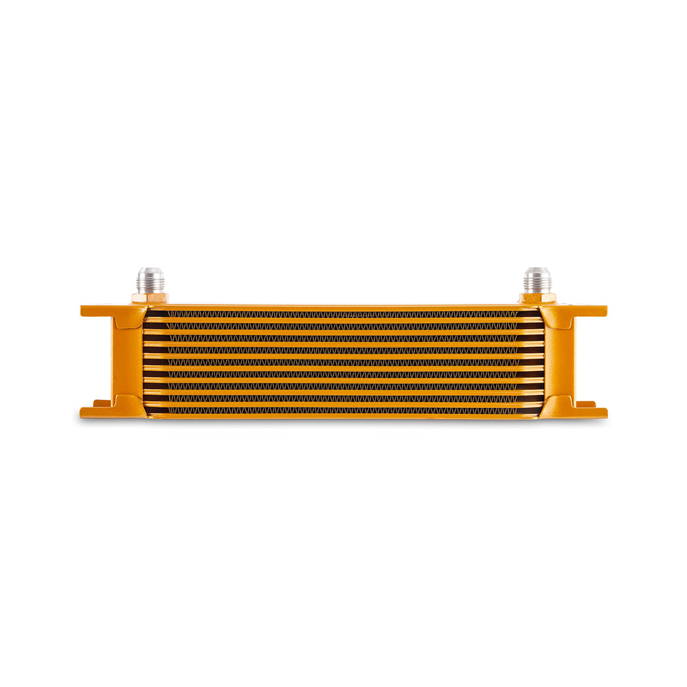 Mishimoto Universal -8AN 10 Row Oil Cooler - Gold - MMOC-10-8GD by Mishimoto - angle view