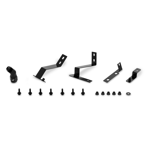 Mishimoto 2016+ Chevy Camaro Oil Cooler Kit w/ Thermostat - Black - MMOC-CAM8-16TBK for 2016-2024 Chevrolet Camaro - angle vi