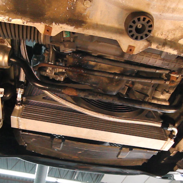 Mishimoto BMW E46 M3 Oil Cooler Kit - MMOC-E46-01 for 1999-2006 BMW 3 Series - installed view