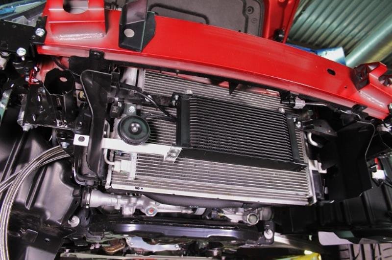 Mishimoto 2019+ Mazda Miata ND2 Thermostatic Oil Cooler Kit - MMOC-MIA-19T for 2016-2025 Mazda MX 5 Miata - side view