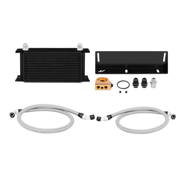 Mishimoto 79-93 Ford Mustang 5.0L Oil Cooler Kit - Silver - MMOC-MUS-79 for 1979-2021 Ford Mustang - side view
