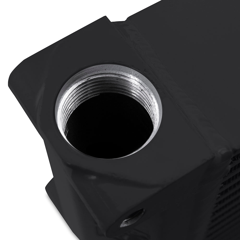 Mishimoto Heavy-Duty Oil Cooler - 17in. Opposite-Side Outlets - Black - MMOC-OO-17BK by Mishimoto - installed view