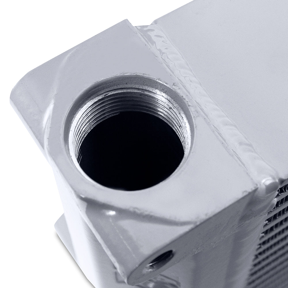 Mishimoto Heavy-Duty Oil Cooler - 17in. Opposite-Side Outlets - Silver - MMOC-OO-17SL by Mishimoto - installed view