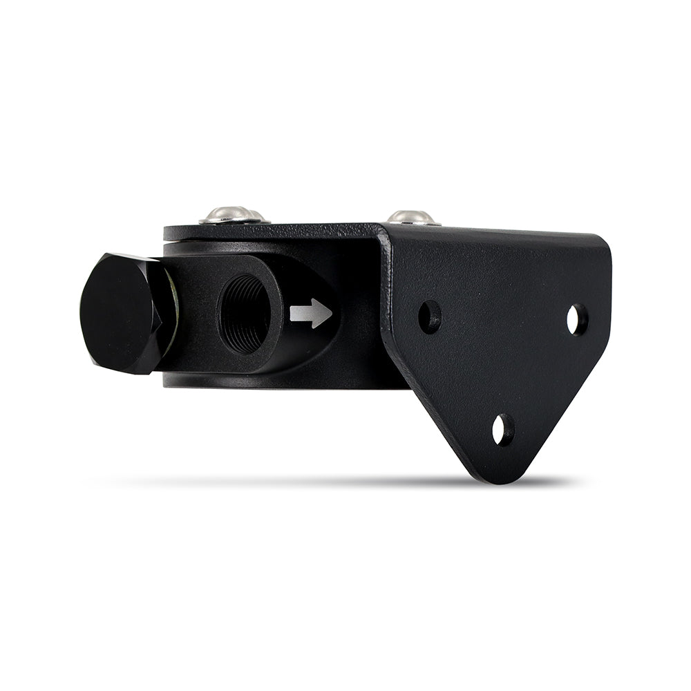 Mishimoto 3/4 - 16 Thread Remote Oil Filter Mount - Black - MMOC-RFH-34BK by Mishimoto - installed view