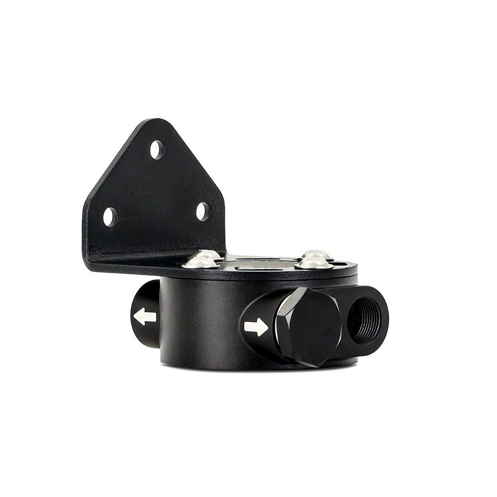 Mishimoto 3/4 - 16 Thread Remote Oil Filter Mount - Black - MMOC-RFH-34BK by Mishimoto - close-up