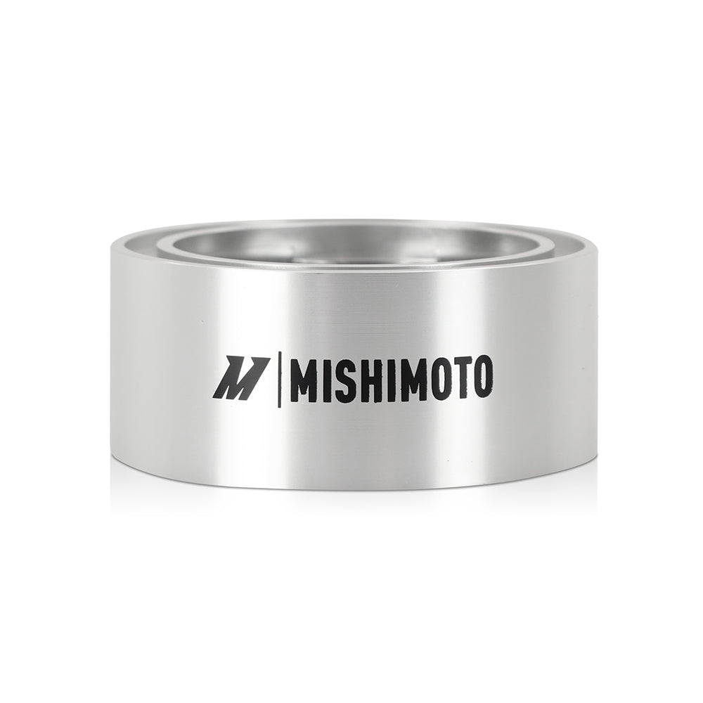 Mishimoto Oil Filter Spacer 32mm M20 x 1.5 Thread - Silver - MMOC-SPC32-M20SL by Mishimoto - angle view
